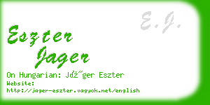 eszter jager business card